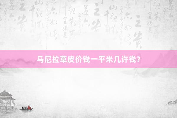 马尼拉草皮价钱一平米几许钱？